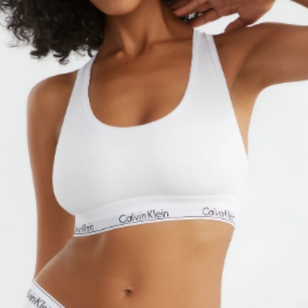 Calvin Klein White Bralette - Size M